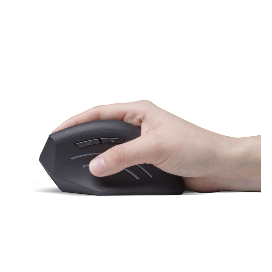 CONNECT IT CMO-2510-BK - Ergonomisk trådlös mus Verti Wireless 800/1200/1600 DPI 2xAAA svart
