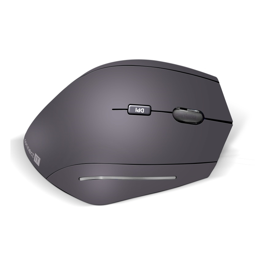CONNECT IT CMO-2510-BK - Ergonomisk trådlös mus Verti Wireless 800/1200/1600 DPI 2xAAA svart