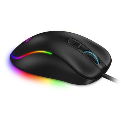 CONNECT IT CMO-3589-BK - LED RGB gaming mus med sladd 200-7200 DPI svart