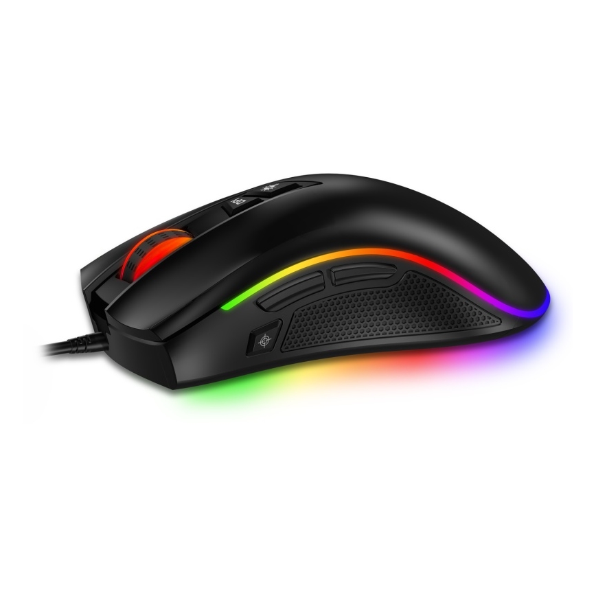 CONNECT IT CMO-3591-BK - LED RGB Trådbunden gamingmus 500-7200 DPI svart