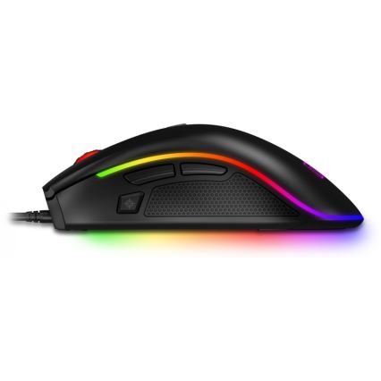 CONNECT IT CMO-3591-BK - LED RGB Trådbunden gamingmus 500-7200 DPI svart