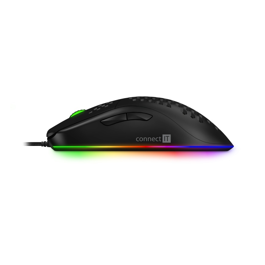 CONNECT IT CMO-5511-BK - LED RGB Trådad gamingmus 200-12800 DPI svart