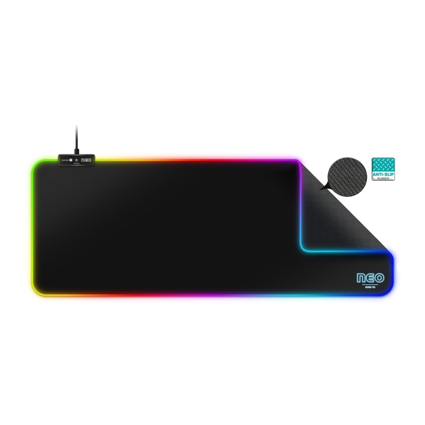 CONNECT IT CMP-3100-LG - LED RGB Gaming tangentbord och musmatta 80x30 cm svart