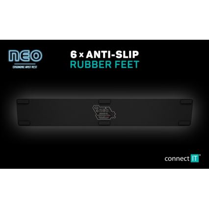 CONNECT IT CMP-3590-LG - Ergonomisk musmatta svart