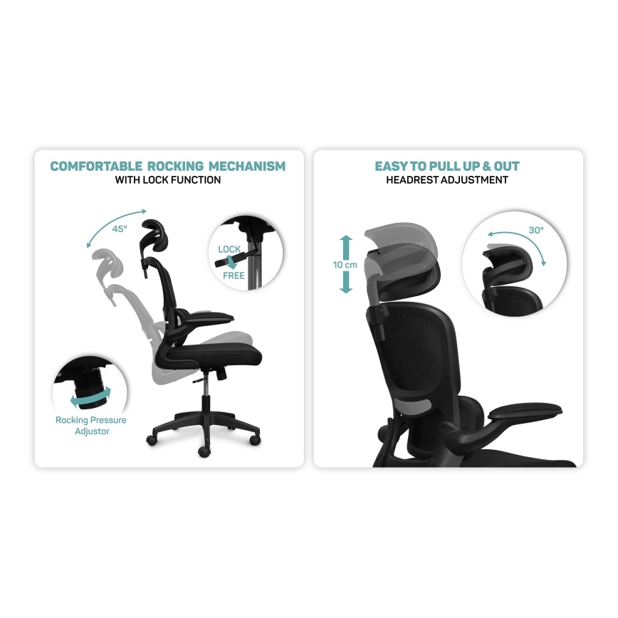 CONNECT IT COC-2500-BK - Kontorsstol ForHealth DeltaPro svart