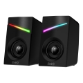 CONNECT IT CSP-1100-BK - KIT 2x LED RGB Gaming högtalare 6W/5V svart