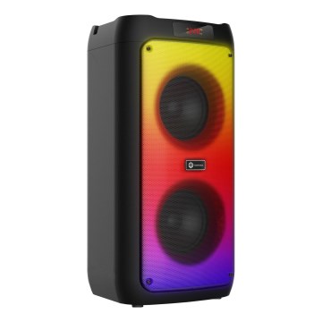 CONNECT IT HSP-3050-BK - LED Trådlös högtalare med mikrofon 60W/5V 4500 mAh svart + fjärrkontroll