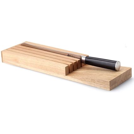 Continenta C30518 - Knivorganisatör 39x11x3,5 cm gummiträ