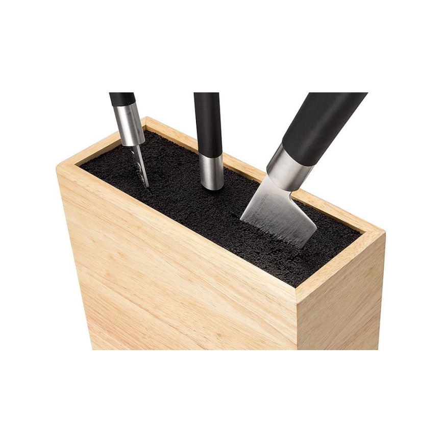 Continenta C3314 - Knivställ med flexibel insats 22x9x21,5 cm gummiträ