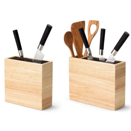 Continenta C3314 - Knivställ med flexibel insats 22x9x21,5 cm gummiträ