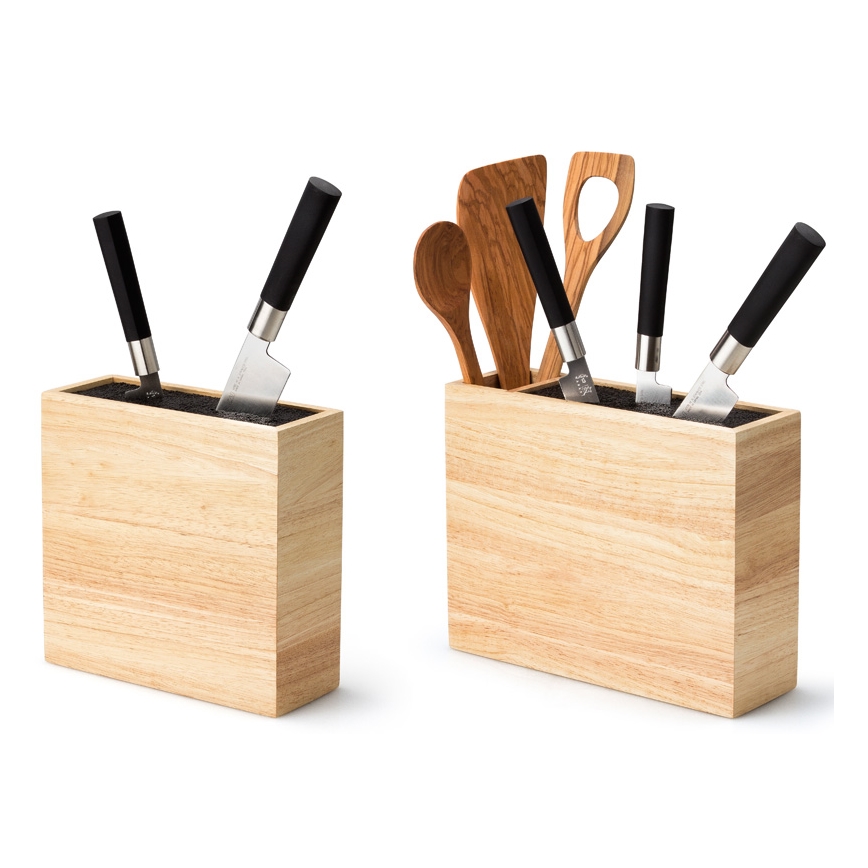 Continenta C3315 - Knivställ with a flexi insert and compartment 27,5x9x21,5 cm