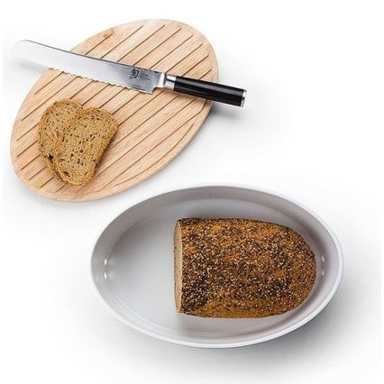 Continenta C3930 - Brödbehållare 13,5x30 cm vit/beige