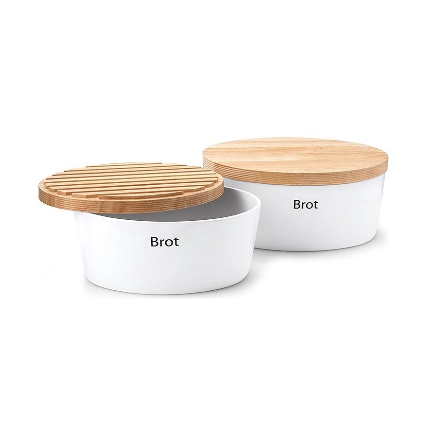 Continenta C3930 - Brödbehållare 13,5x30 cm vit/beige