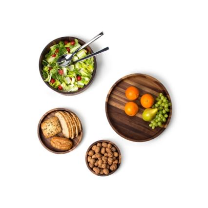 Continenta C4234 - Wooden bowl 25x4,8 cm valnötsträ