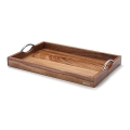 Continenta C4867 - Bricka med metallhandtag 53x36 cm akacia