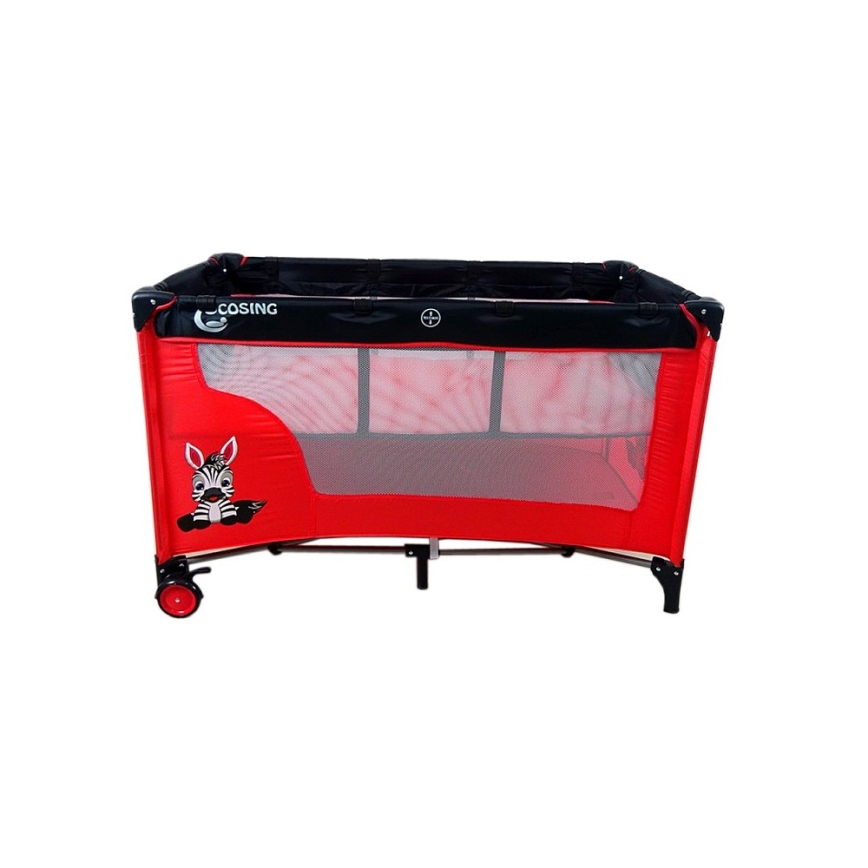 COSING - Resesäng med justerbar position ADAM Zebra Röd