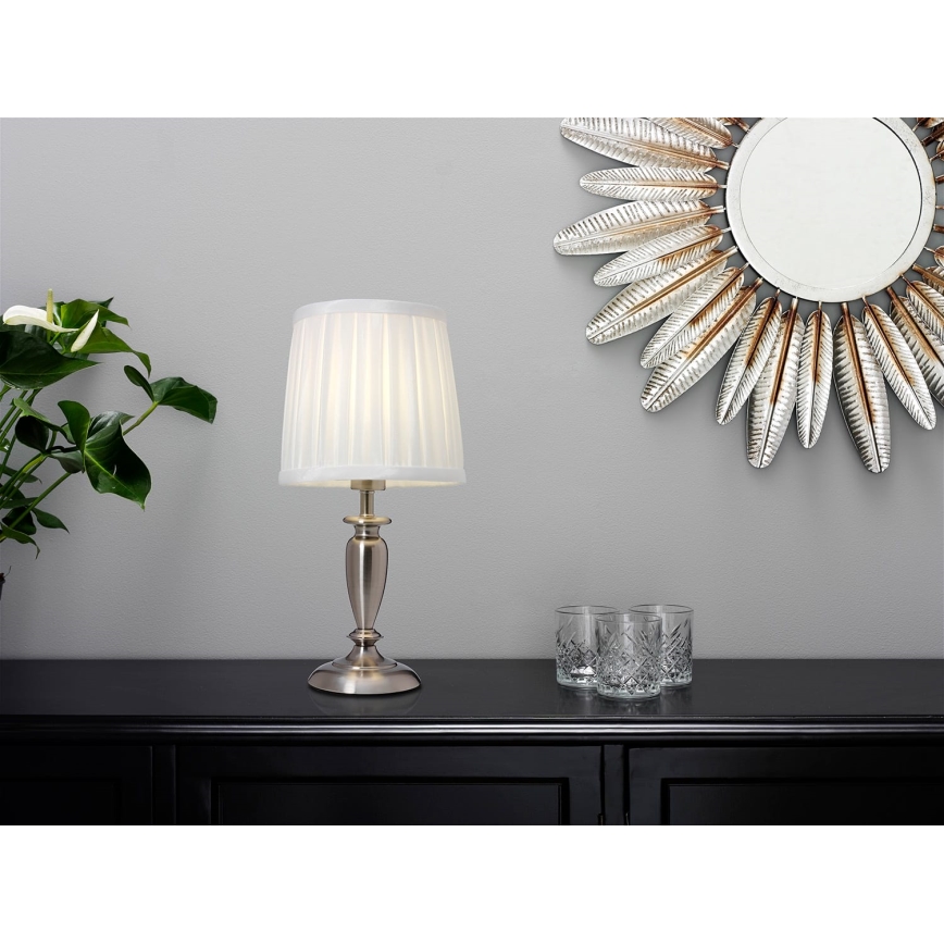 Cottex - Bordslampa INEB 1xE14/40W/230V silverfärgad