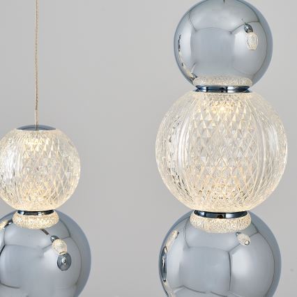 CREMONA LED pendellampa på wire, 27 W, 230 V, 3000 K, mattkrom