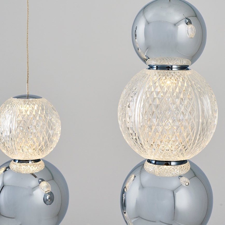 CREMONA LED pendellampa på wire, 27 W, 230 V, 3000 K, mattkrom