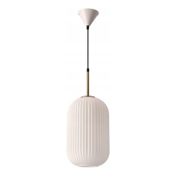 CRESTO pendellampa med vajer 1xE27/40W/230V vit/guld