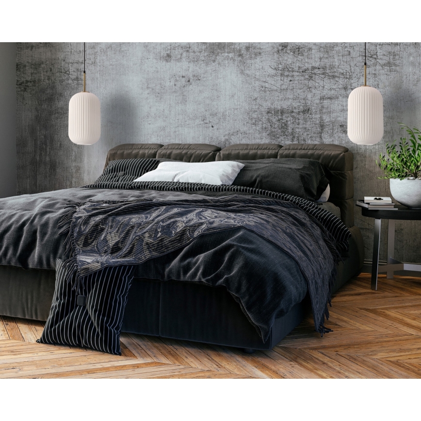 CRESTO pendellampa med vajer 1xE27/40W/230V vit/guld