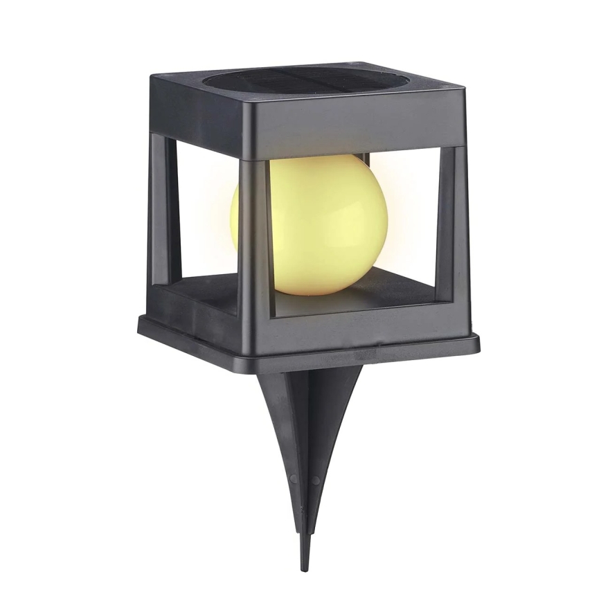 CUBO LED solarlampa, 3,7 V, 1200 mAh, IP44, svart