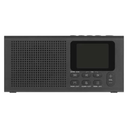 DAB DAB+ FM-radio 3W/5V/4xAA svart
