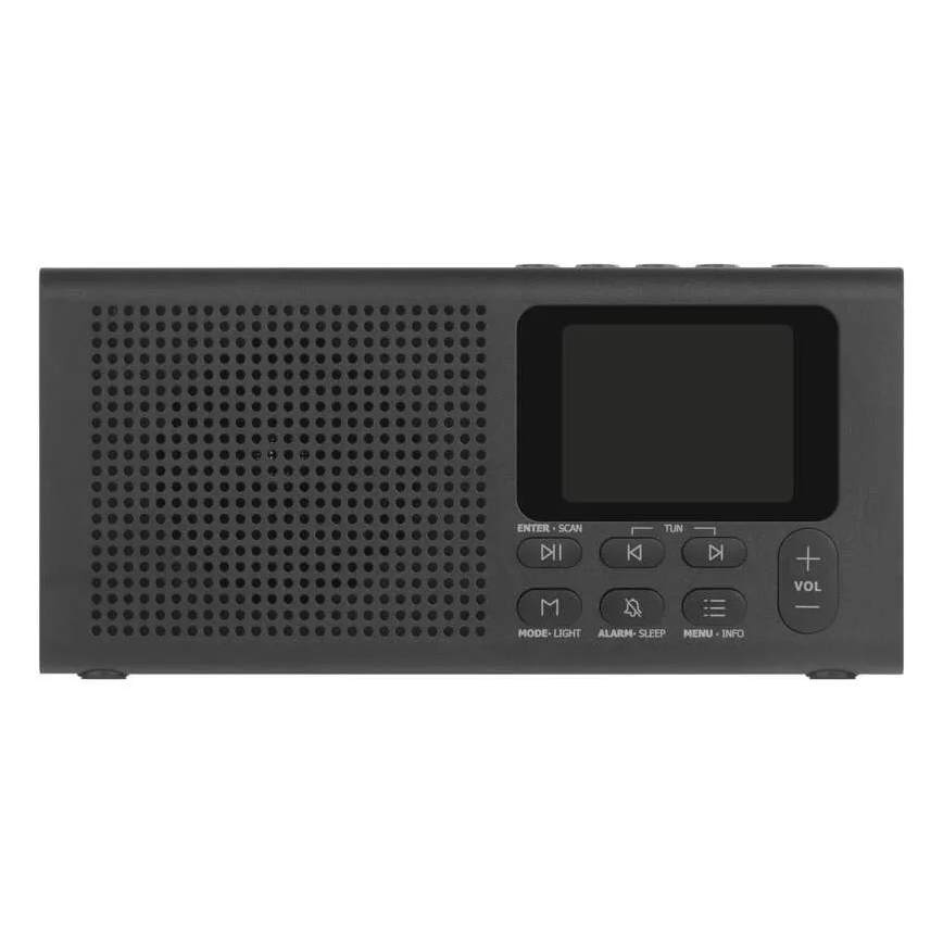 DAB DAB+ FM-radio 3W/5V/4xAA svart