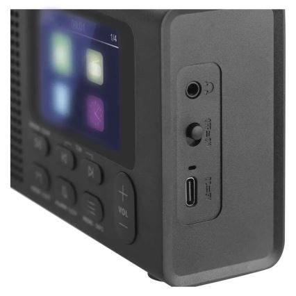 DAB DAB+ FM-radio 3W/5V/4xAA svart