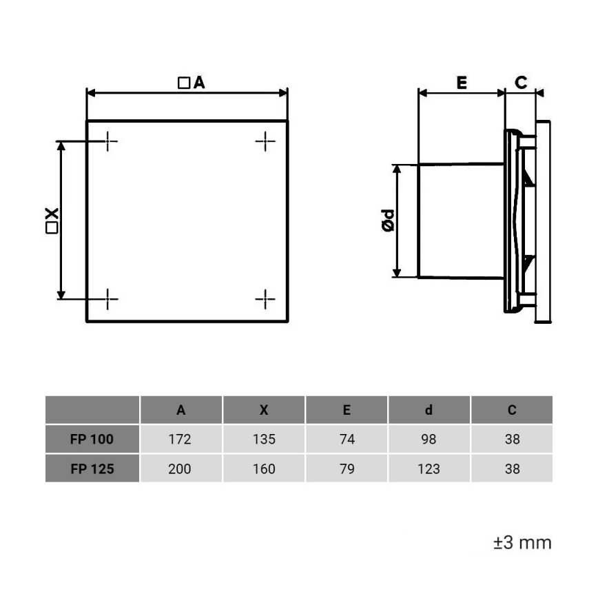 Dalap 1348 - Axialfläkt med timer och fuktsensor 100 FPZW 16W/230V