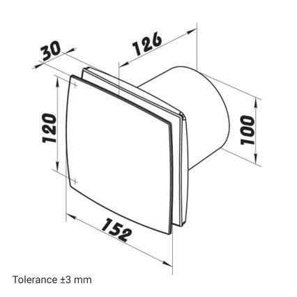 Dalap 41017 - Axiell fläkt med timer och fuktgivare 100 BFAZW 16W/230V