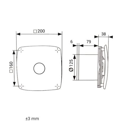 Dalap 41094 - Axialfläkt 125 ONYX 16W/230V