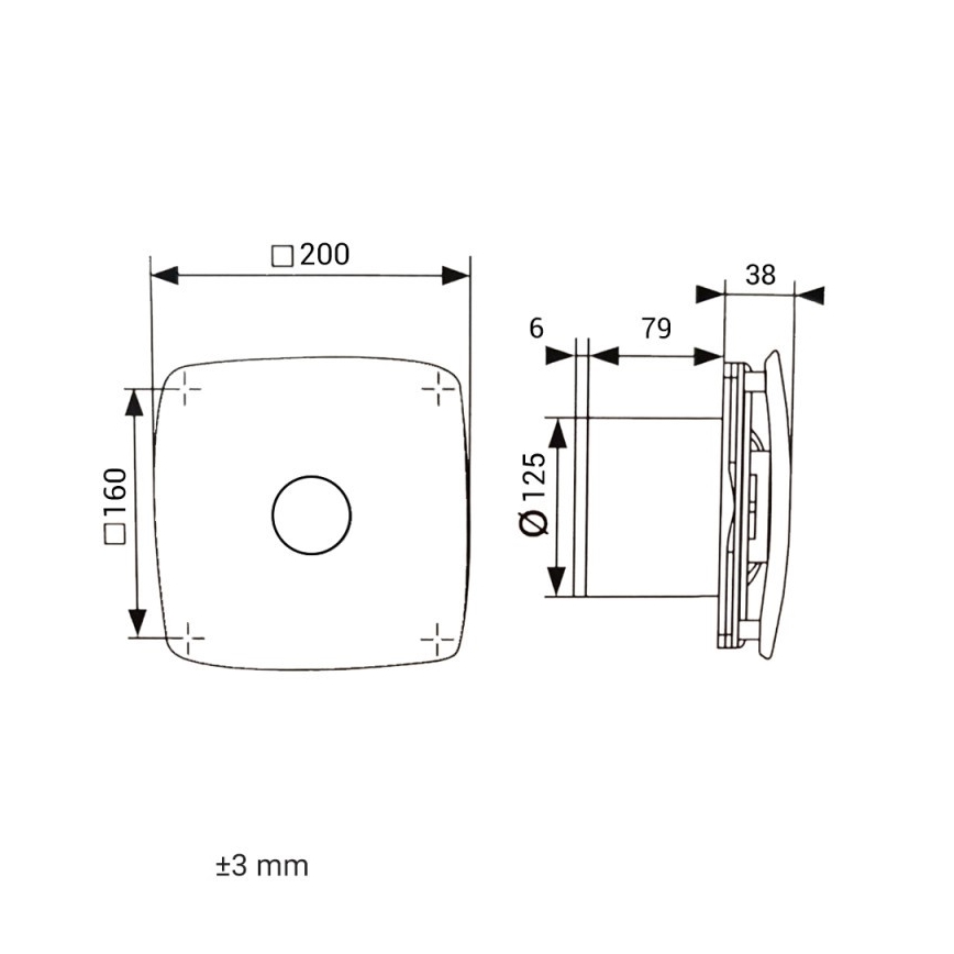 Dalap 41094 - Axialfläkt 125 ONYX 16W/230V