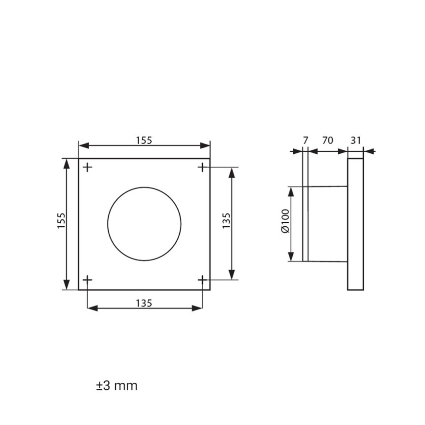 Dalap 41095ZW - Axiell fläkt med timer och fuktsensor 100 DARK ZW 8,4W/230V
