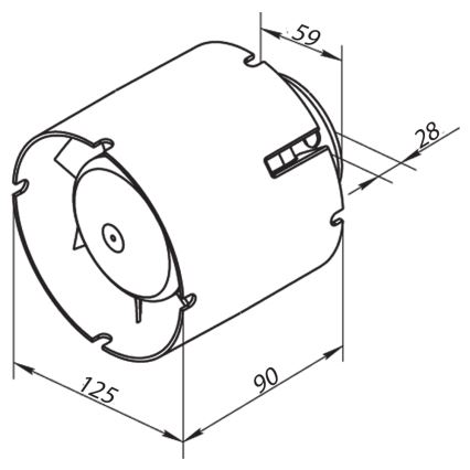 Dalap 41404 - Axial kanalfläkt 125 SD 24W/230V