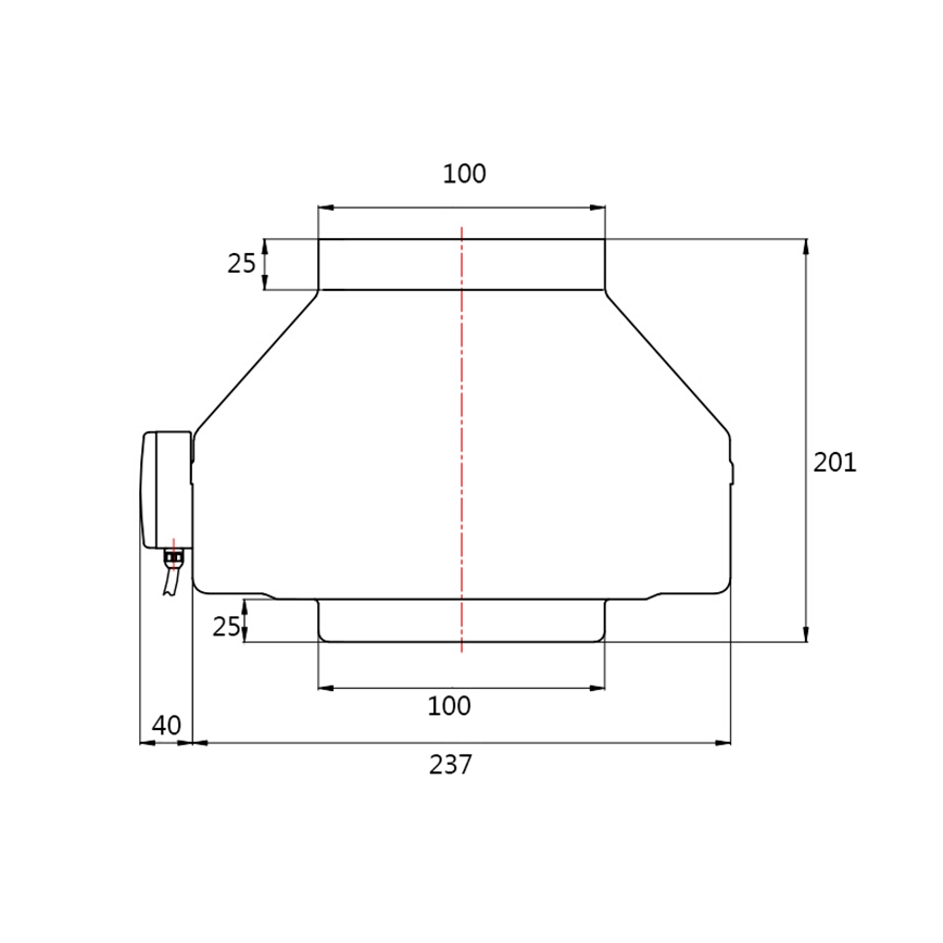 Dalap 8128 - Radiell kanalfläkt TURBINE M 100 60W/230V