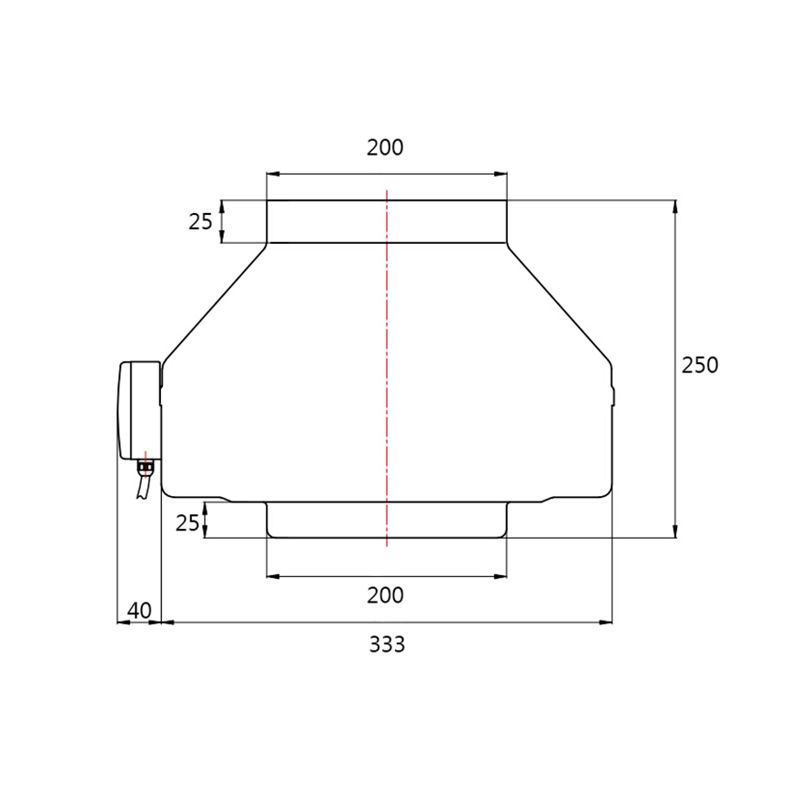 Dalap 8132 - Radiell kanalfläkt TURBINE M 200 150W/230V