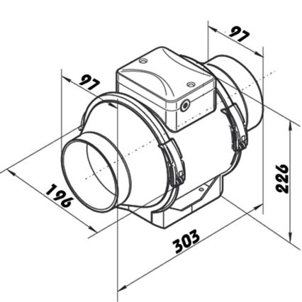 Dalap 8199 - Axiell fläkt AP PROFI 100 25W/230V