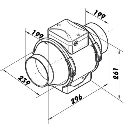 Dalap 8216 - Axiell fläkt AP PROFI 200 108W/230V