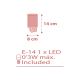 Dalber 41005S - LED-lampa Uttag  DOTS 1xE14/0,3W/230V
