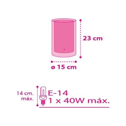 Dalber 41181 - Bordslampa CUORE 1xE14/40W/230V