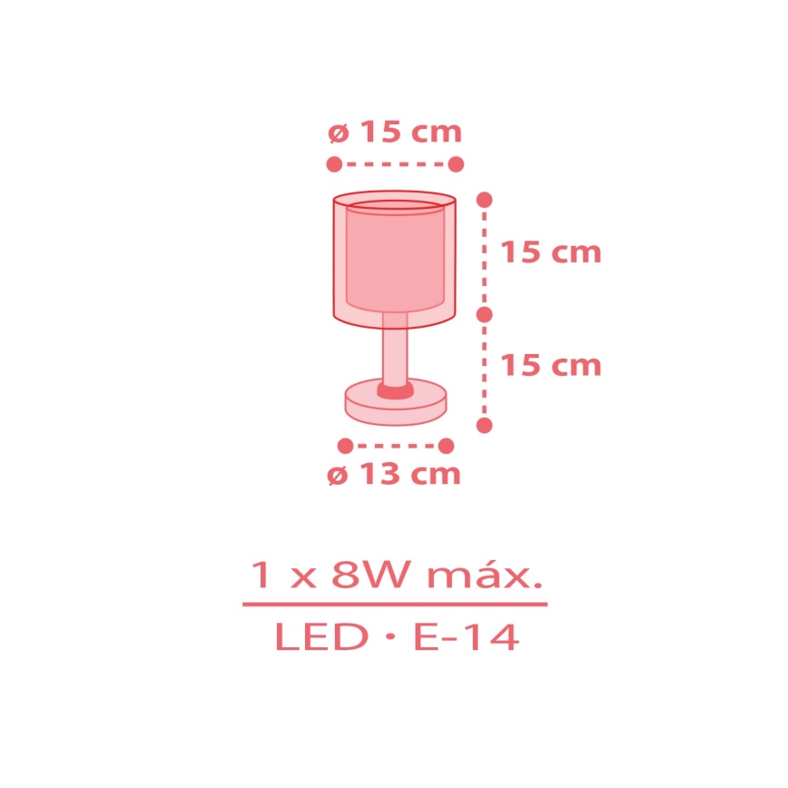 Dalber 41191 - Barnlampa RAINBOW 1xE14/8W/230V färgglad