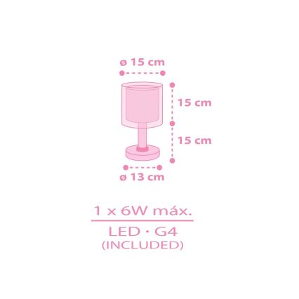 Dalber 41251 - LED-lampa för barn HELLO KITTY&FRIENDS 1xG4/4W/230V rosa