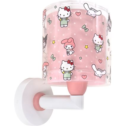 Dalber 41259 - Vägglampa för barn HELLO KITTY&FRIENDS 1xE27/15W/230V rosa