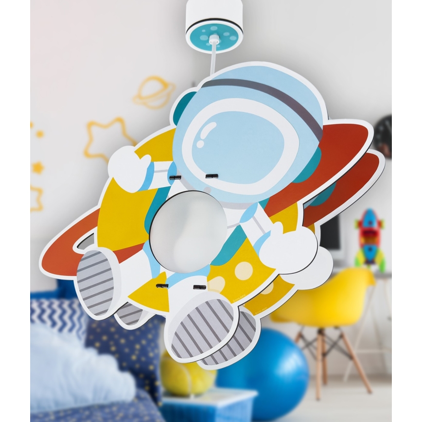 Dalber 41347 - Ljuskrona för barn ASTRONAUT 1xE27/15W/230V