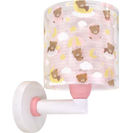 Dalber 41579S - Barns vägglampa BABY TEDDY 1xE27/15W/230V rosa