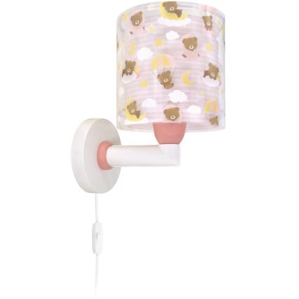 Dalber 41579S - Barns vägglampa BABY TEDDY 1xE27/15W/230V rosa