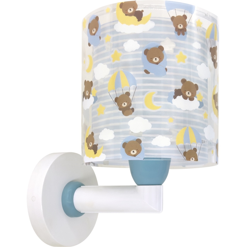 Dalber 41579T - Barnvägglampa BABY TEDDY 1xE27/15W/230V, blå