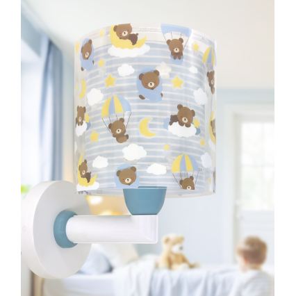 Dalber 41579T - Barnvägglampa BABY TEDDY 1xE27/15W/230V, blå