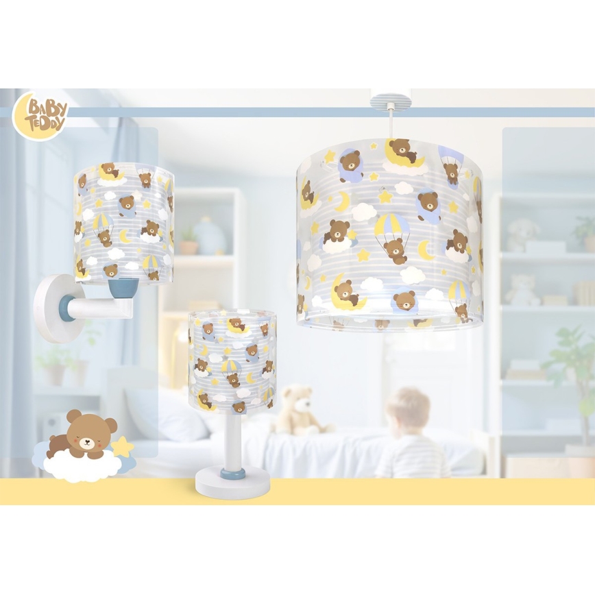 Dalber 41579T - Barnvägglampa BABY TEDDY 1xE27/15W/230V, blå